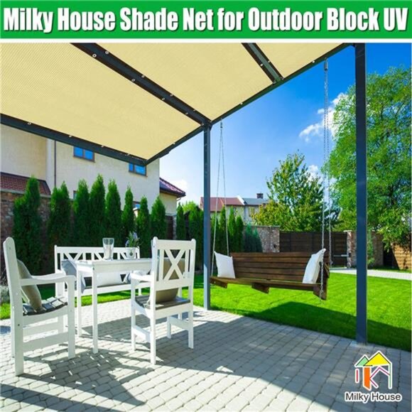 Sun Shade Cloth,Balcony Privacy Screen 10X3.4ft,Garden Shade Cloth with Grommets - Picture 2 of 7